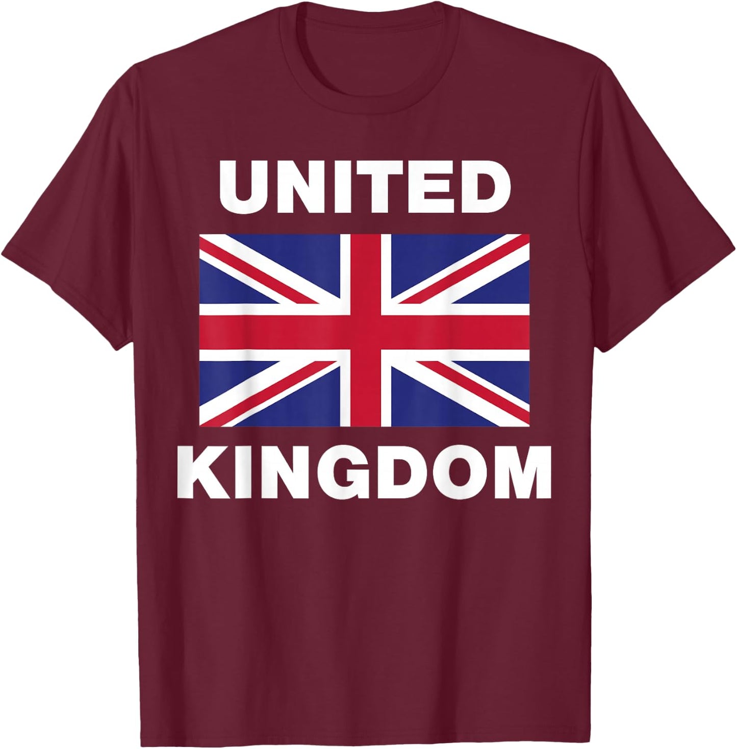 United Kingdom British Flag Heritage T-Shirt - T-Shirt | Maroon