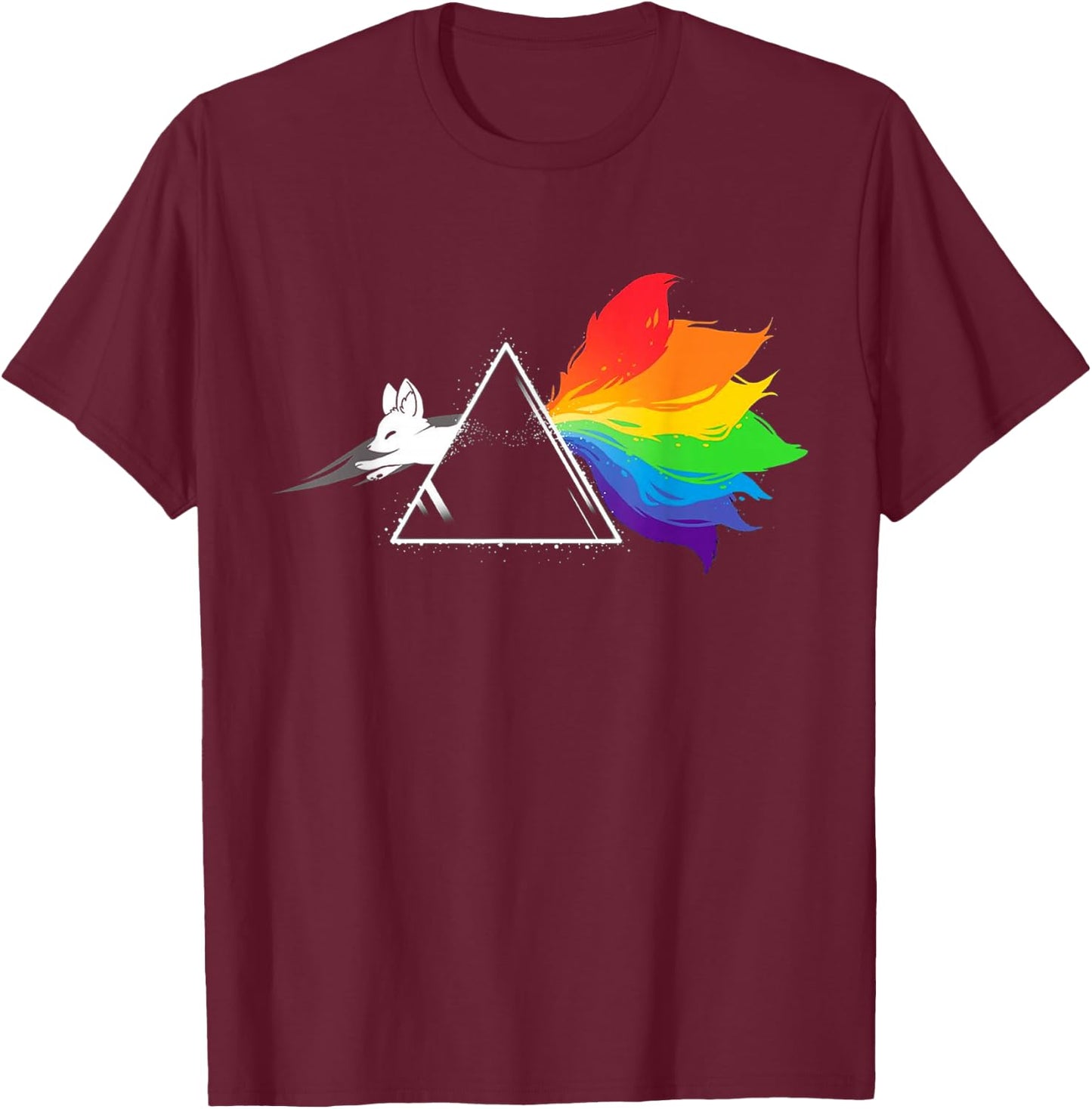 Dark Side of the Kitsune T-Shirt - T-Shirt | Maroon