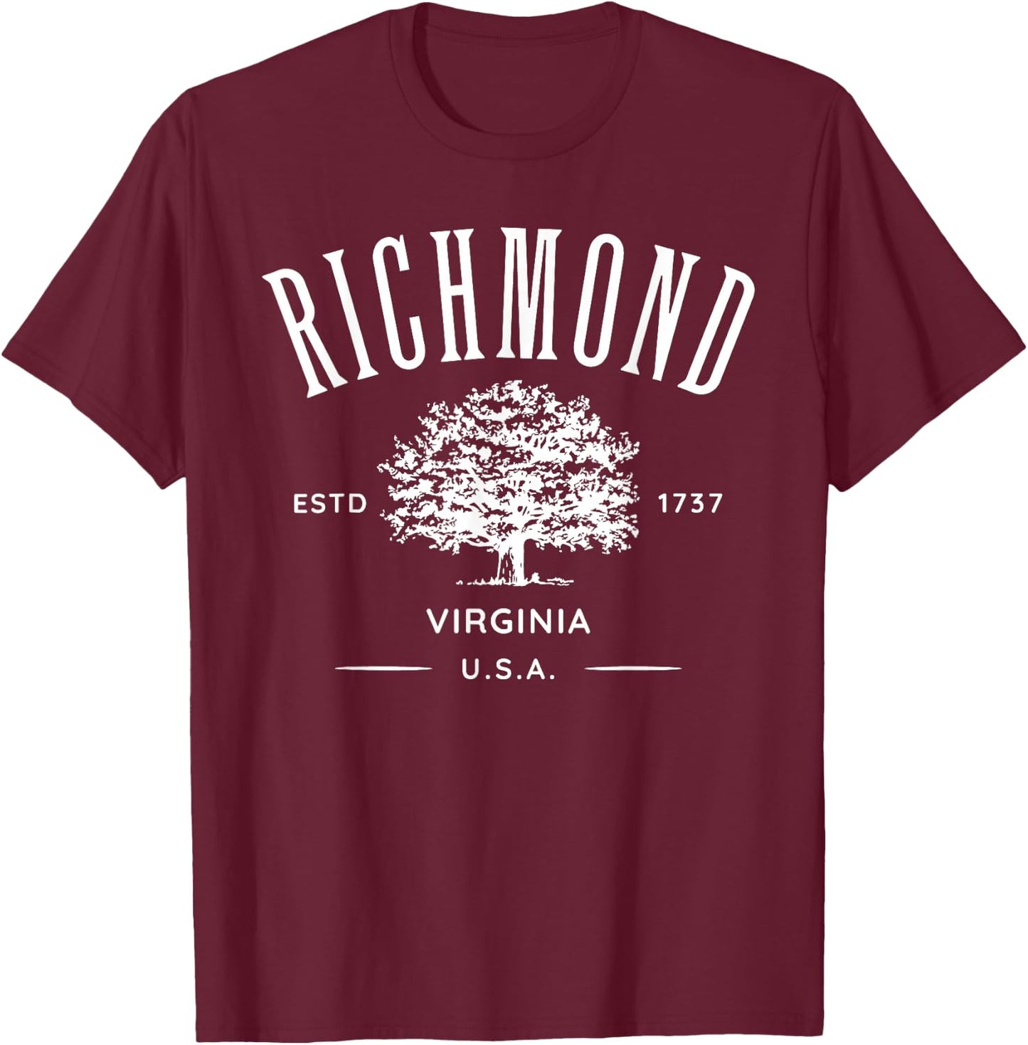 Richmond Virginia Vintage Style Design Souvenir T-Shirt - T-Shirt | Maroon