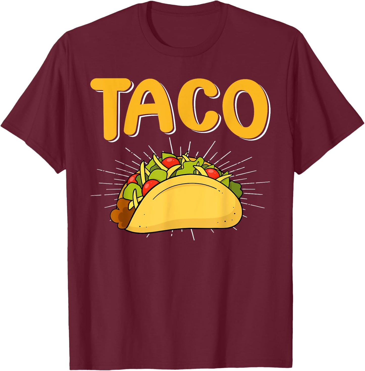Retro Taco Mexican Food Eater Tacos Lover Fiesta T-Shirt - T-Shirt | Maroon