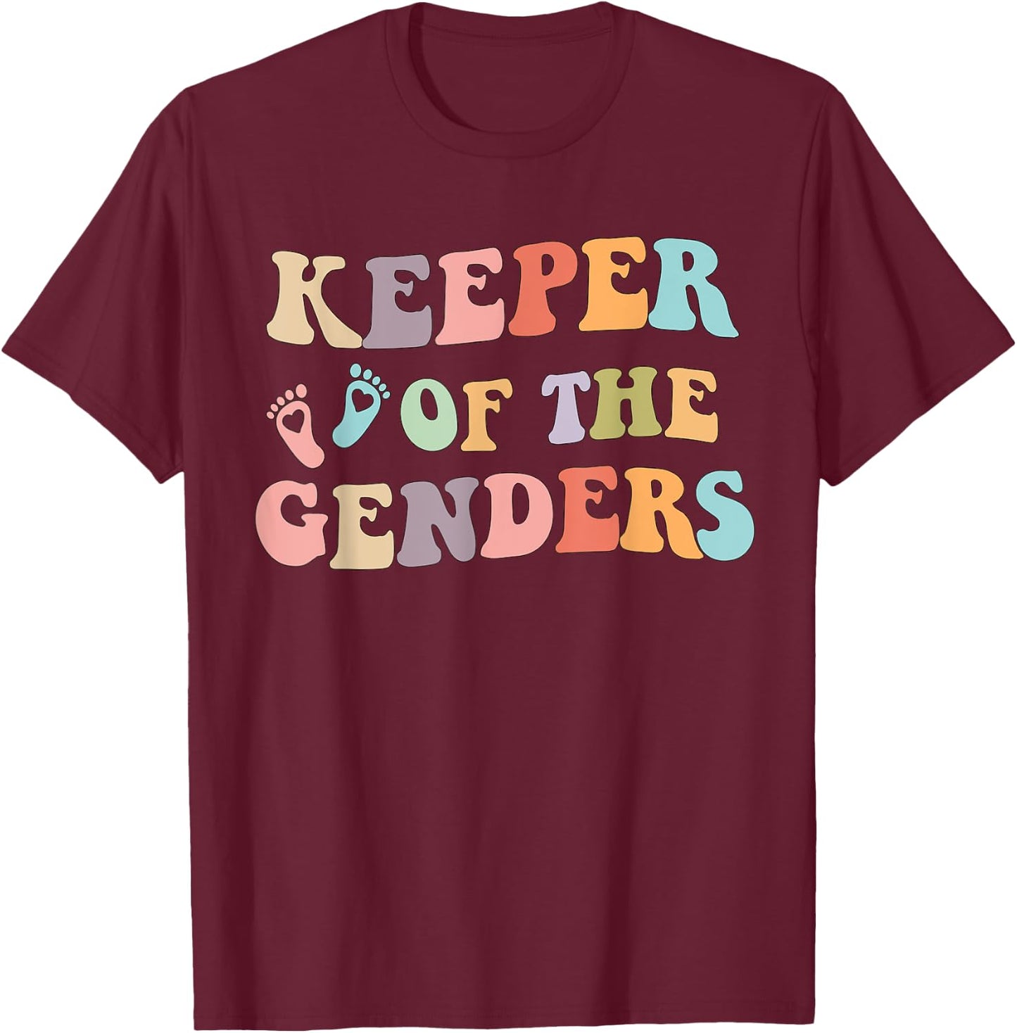 Gender Reveal Keeper of the Genders for twin keeper T-Shirt - T-Shirt | Maroon