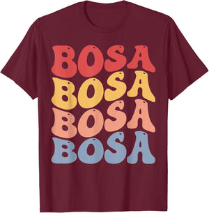 Bosa City Groovy Retro T-Shirt - T-Shirt | Maroon