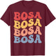 Bosa City Groovy Retro T-Shirt - T-Shirt | Maroon