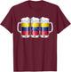 Beer Venezuelan Shirt - Beer Venezuela Flag Patriotic Men T-Shirt - T-Shirt | Maroon