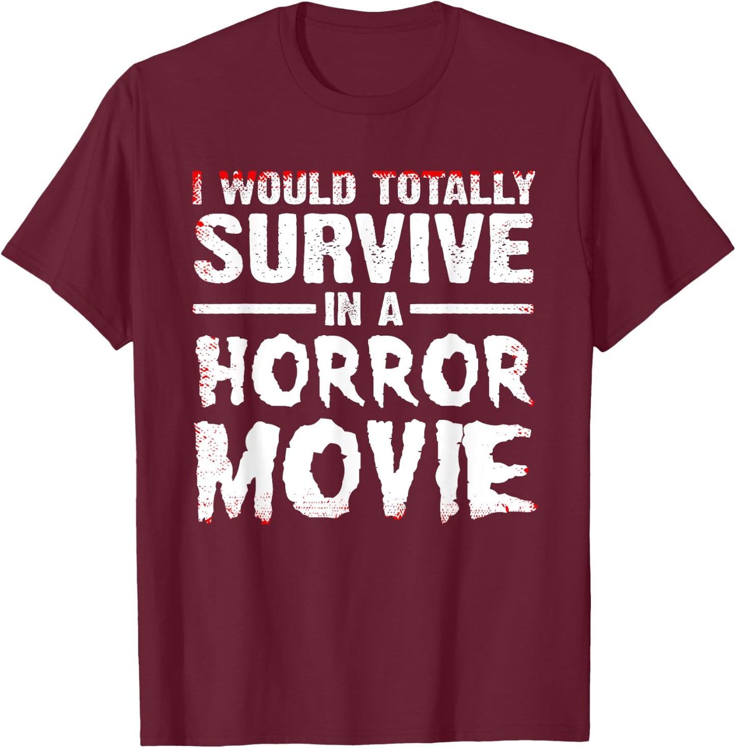 Funny Horror Movie Art Women Halloween Scary Movies T-Shirt - T-Shirt | Maroon