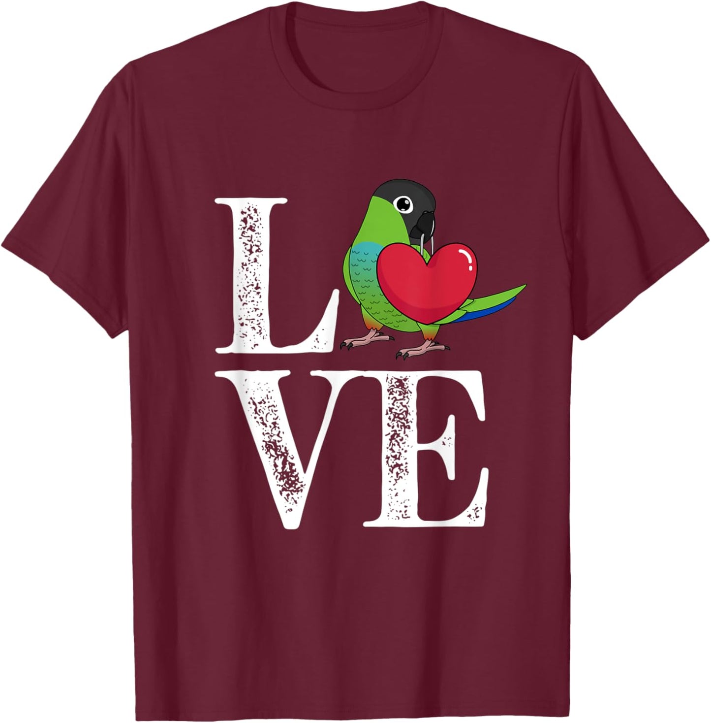 Love Parrot I Nanday Conure T-Shirt - T-Shirt | Maroon