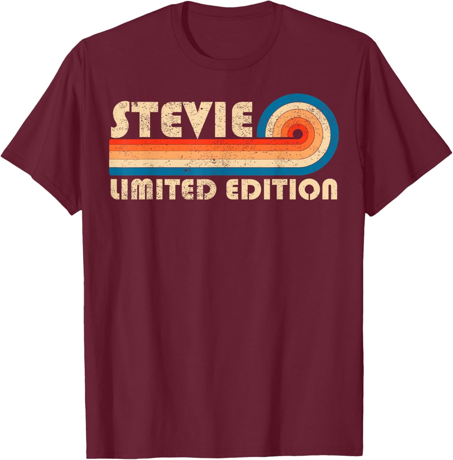 STEVIE First Name Funny Retro Vintage Birthday T-Shirt - T-Shirt | Maroon