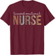 Leopard LVN Licensed Vocational Nurse healthcare workers T-Shirt - T-Shirt | Maroon