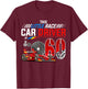 Racing Car Driver 60th Birthday Race Car Theme 60 Year Old T-Shirt - T-Shirt | Maroon