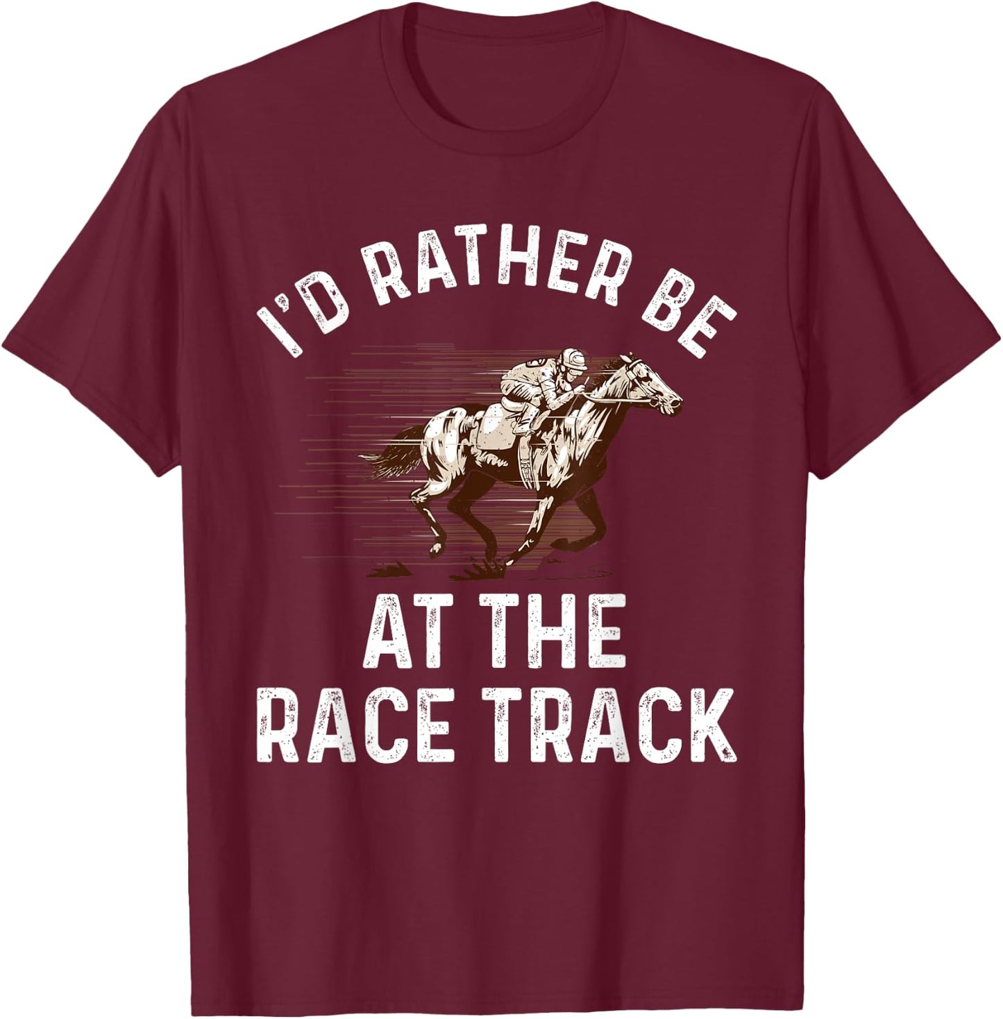 Cool Horse Racing Women Race Jockey Derby Equestrian T-Shirt - T-Shirt | Maroon
