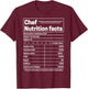 Chef Nutrition Facts - Chef T-Shirt - T-Shirt | Maroon