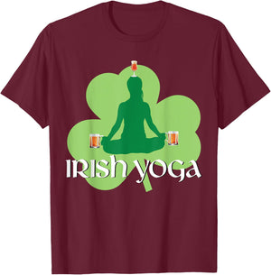 Irish Yoga T-Shirt - T-Shirt | Maroon
