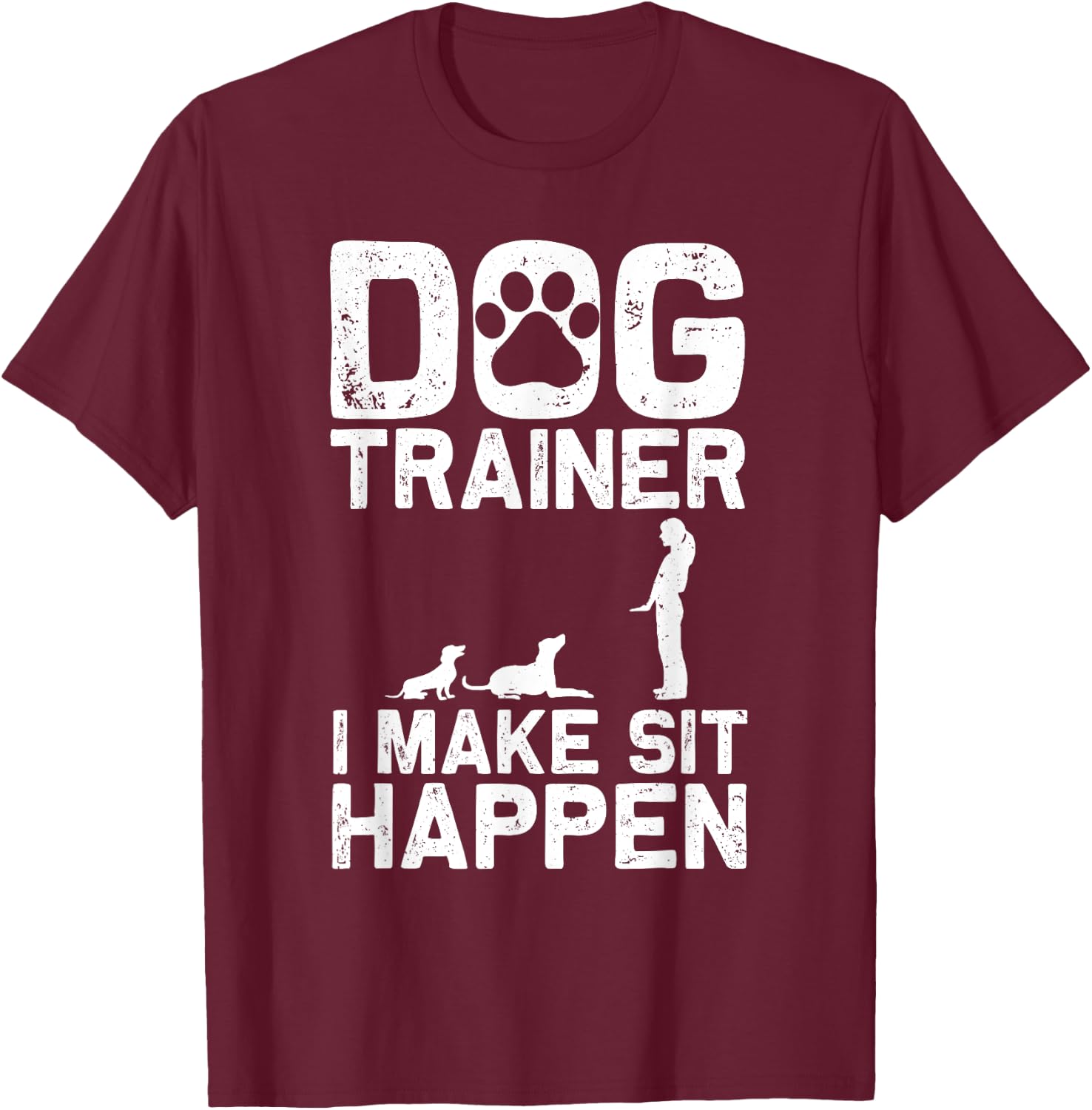 Cool Dog Trainer Women Service Dog Handler Training T-Shirt - T-Shirt | Maroon