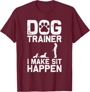 Cool Dog Trainer Women Service Dog Handler Training T-Shirt - T-Shirt | Maroon