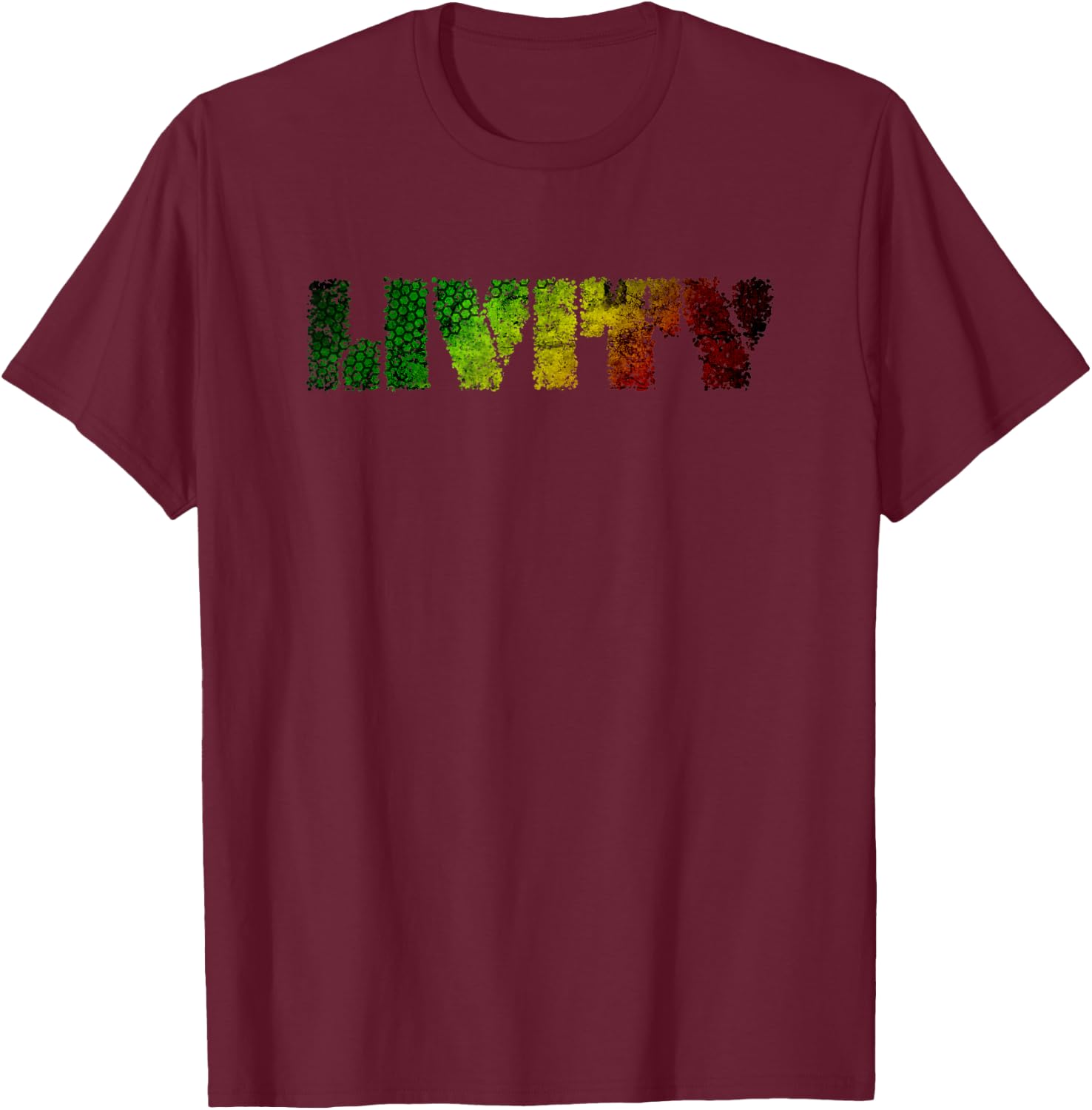 Men Women Jamaica Reggae Jah Army Rastafari Lion of Judah T-Shirt - T-Shirt | Maroon