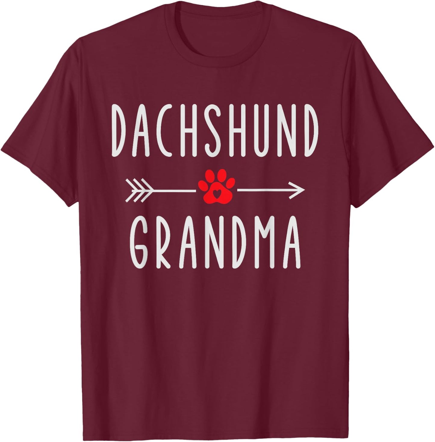 Dachshund Grandma Funny Dachshund Dog Owner Gift Grandmother T-Shirt - T-Shirt | Maroon