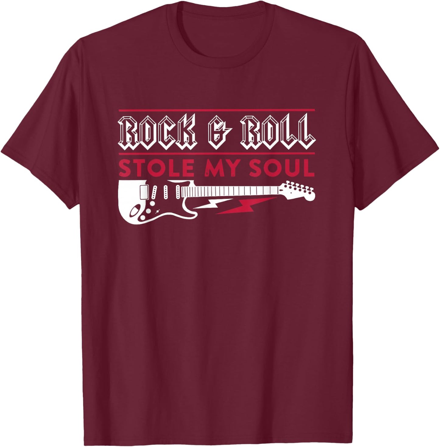 Stole My Soul Retro Rock N' Roll T-Shirt - T-Shirt | Maroon