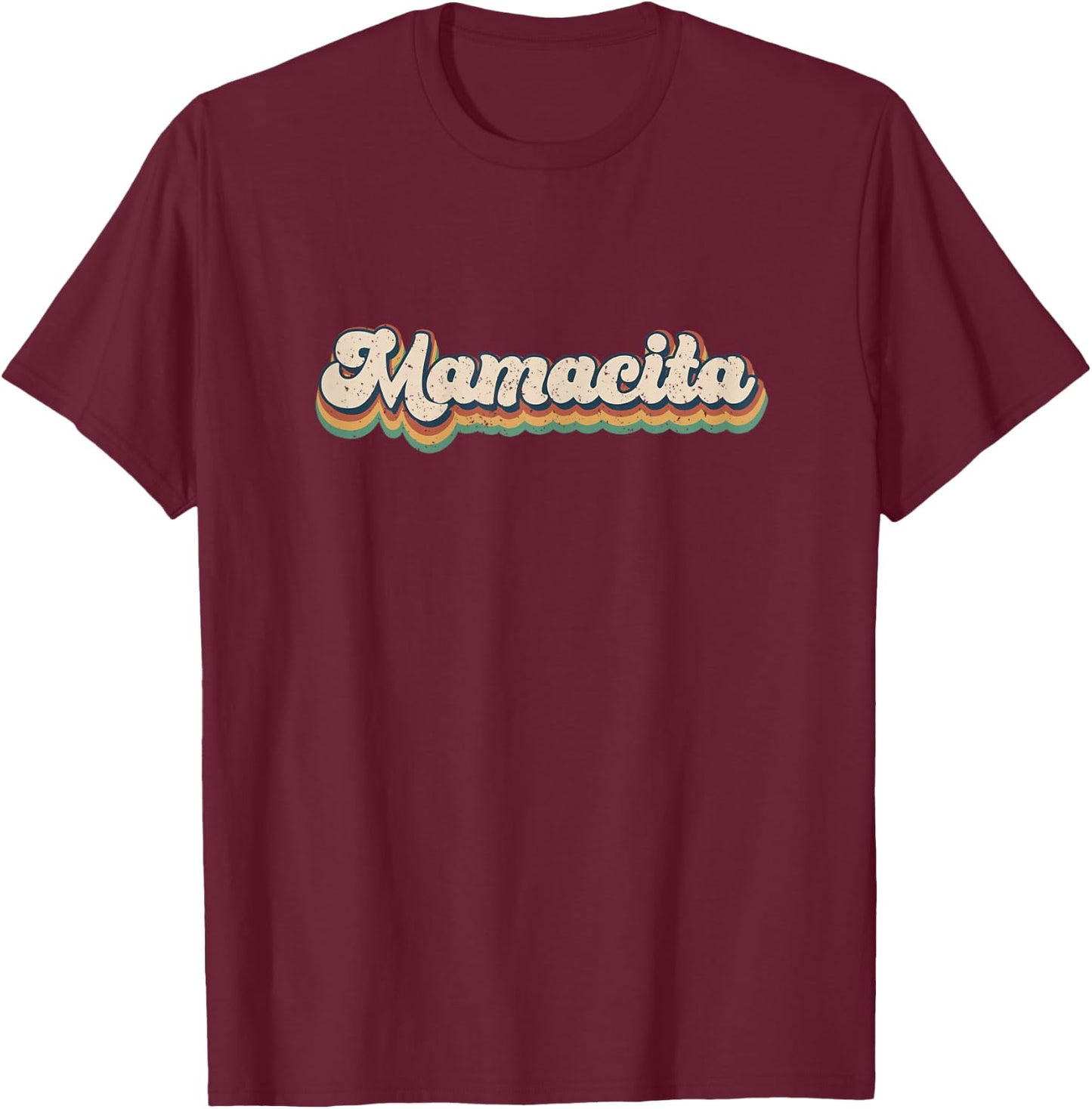Mamacita Retro Top Cute Vintage Mommy T-Shirt - T-Shirt | Maroon