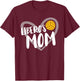 Volleyball Libero's Mom Heart T-Shirt - T-Shirt | Maroon