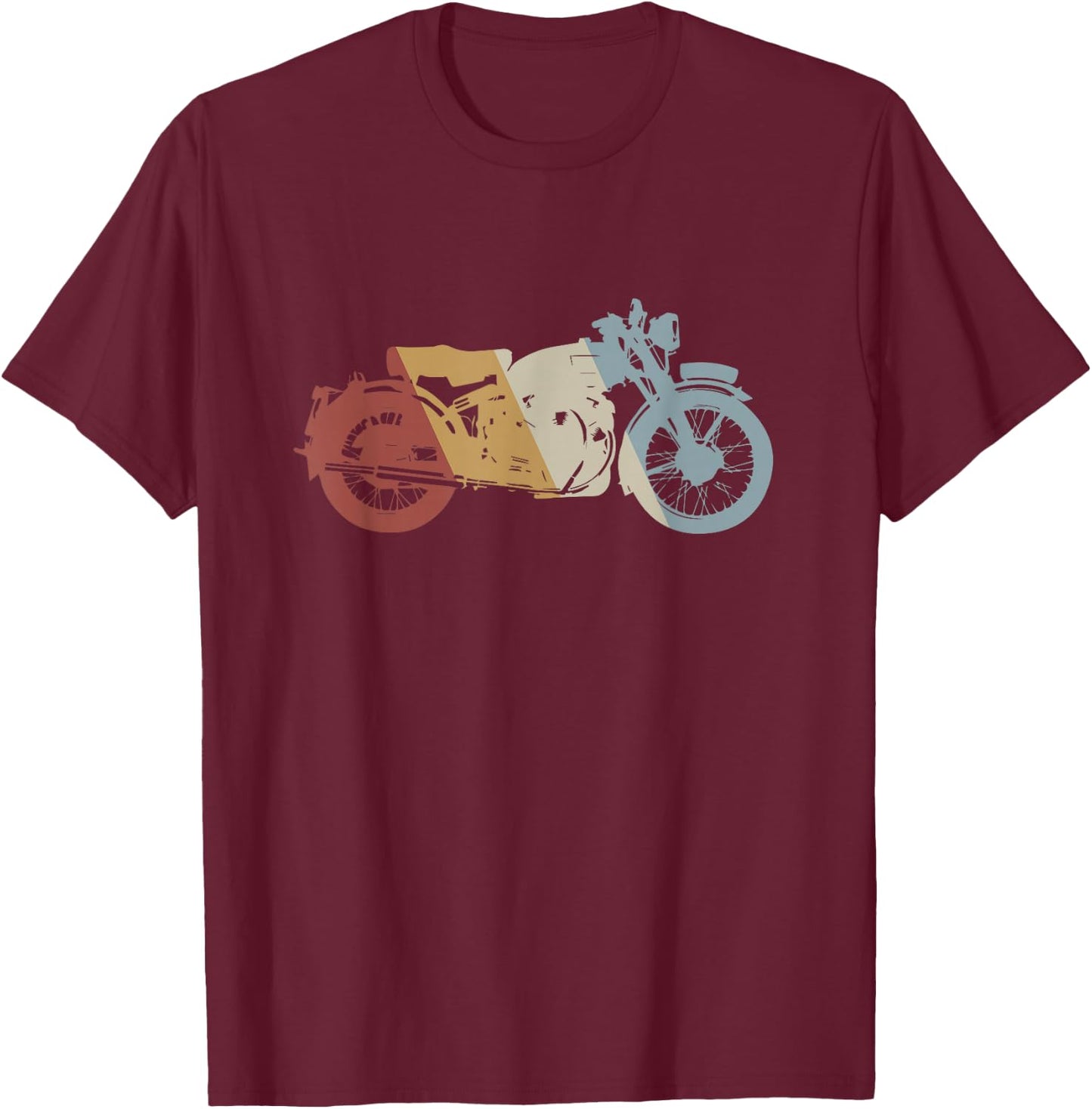 Motorcycle Retro Style Vintage T-Shirt - T-Shirt | Maroon
