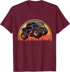 Monster Truck Big Style Truck T-Shirt - T-Shirt | Maroon