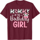 Mommy Of The Birthday Girl Farm Cow 1 St Birthday Girl T-Shirt - T-Shirt | Maroon