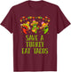 Save a Turkey Eat Tacos Thanksgiving Taco Lover Turkey Day T-Shirt - T-Shirt | Maroon