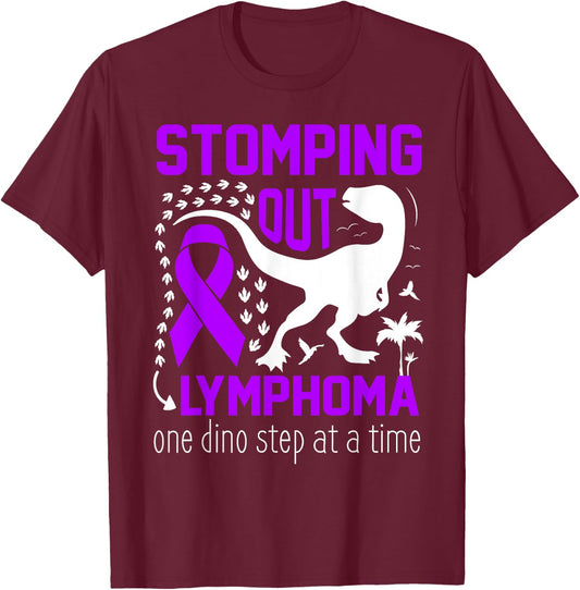 Hodgkins lymphoma Warrior Awareness Purple Ribbon Child T-Shirt - T-Shirt | Maroon