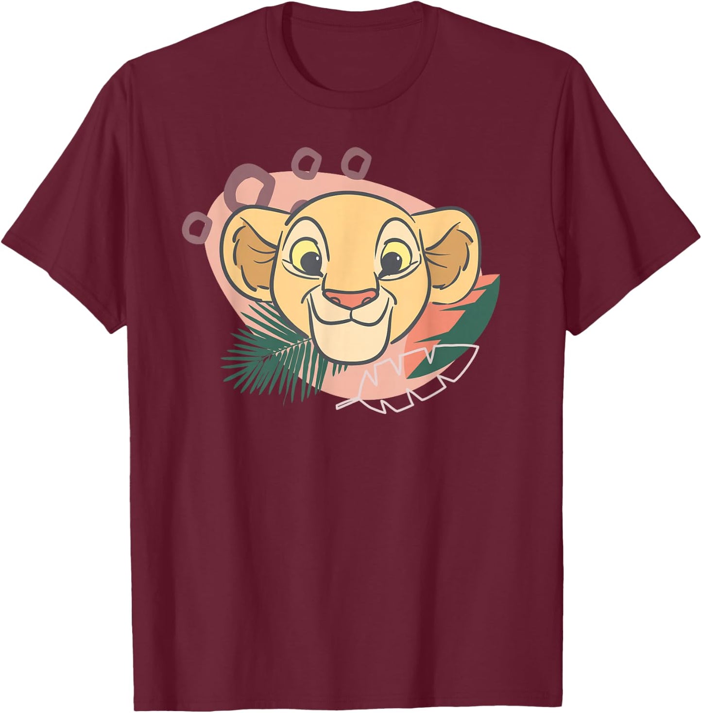 Disney The Lion King Young Nala Pastel Jungle T-Shirt - T-Shirt | Maroon