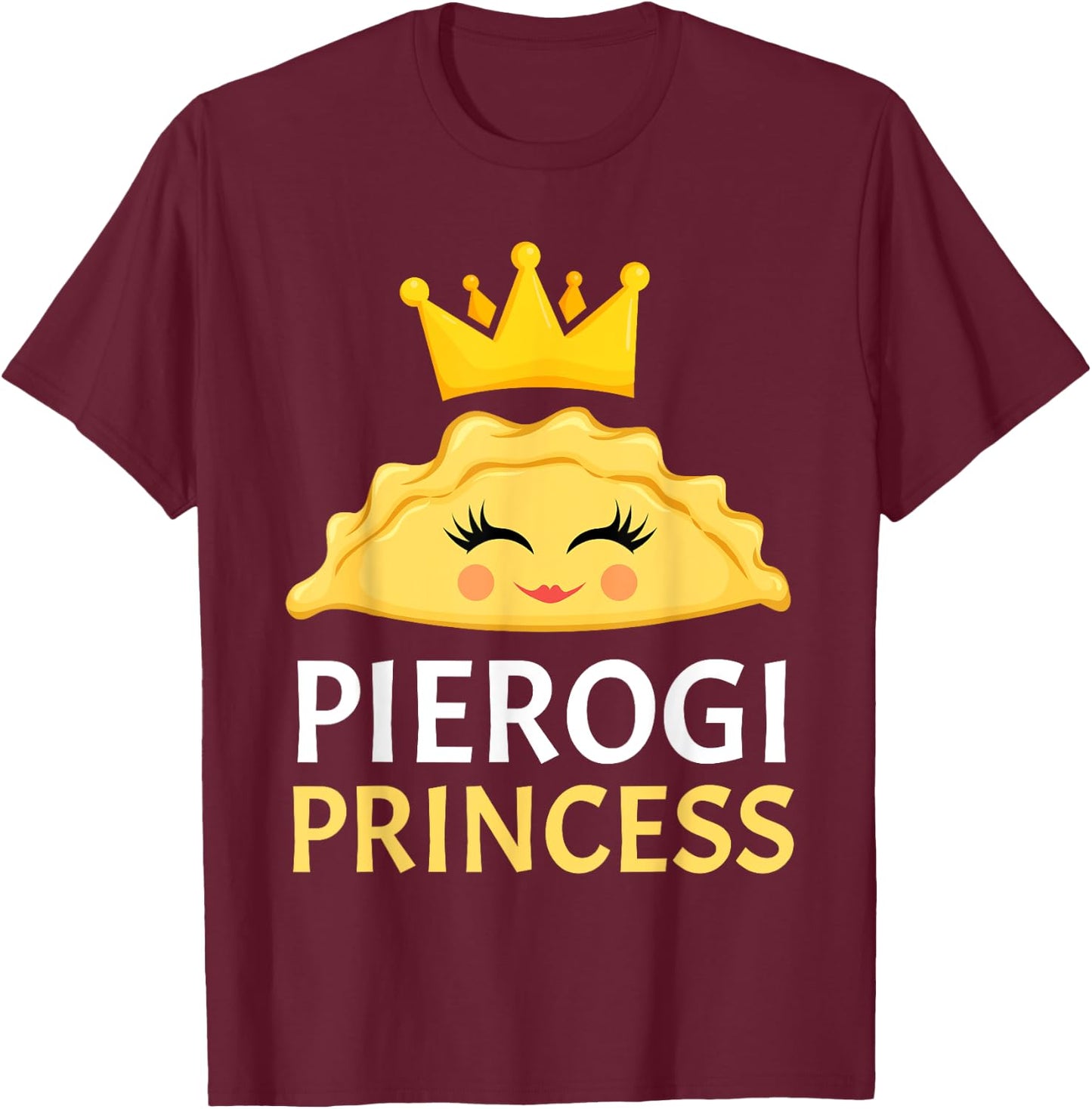 Cute Pierogi Art Women Girls Kids Pierogi Polish Dumpling T-Shirt - T-Shirt | Maroon
