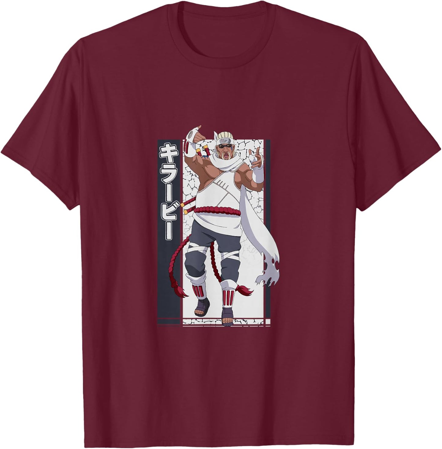 Naruto Shippuden Killer B Character T-Shirt - T-Shirt | Maroon
