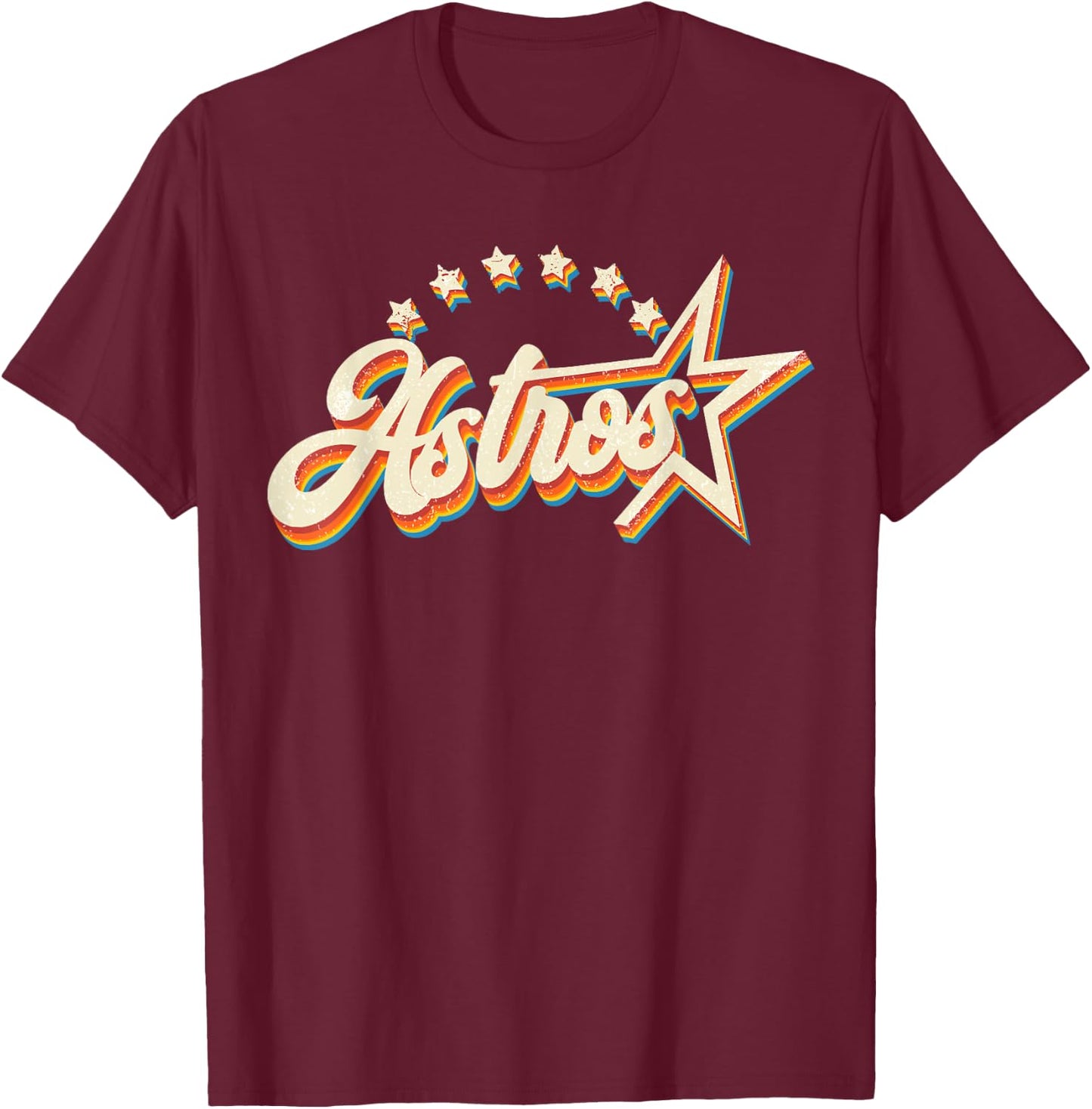 Astros Name Personalized Vintage Retro Gift Women T-Shirt - T-Shirt | Maroon