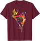 Colorful Aerial Silks T-Shirt - T-Shirt | Maroon