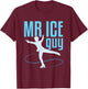 Figure Skating for Boys Men Skater Mr. Ice Guy T-Shirt - T-Shirt | Maroon