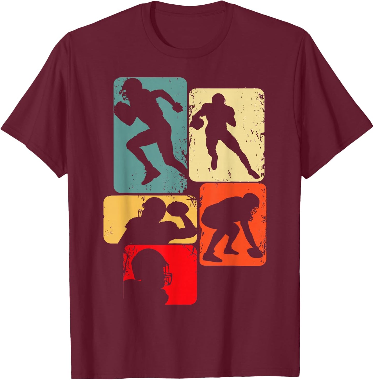 Football American Football Kids Boys T-Shirt - T-Shirt | Maroon