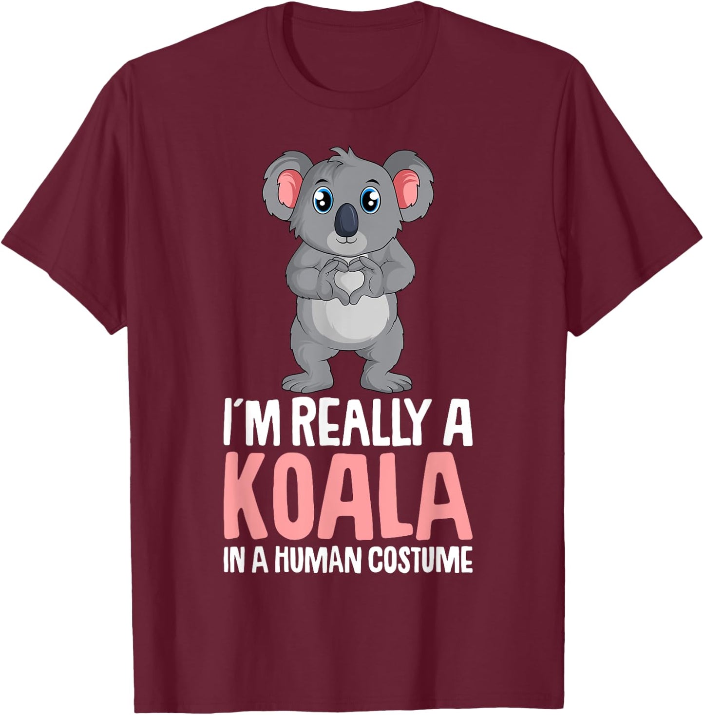 Koala Costume Koala Bear Girls Kids T-Shirt - T-Shirt | Maroon