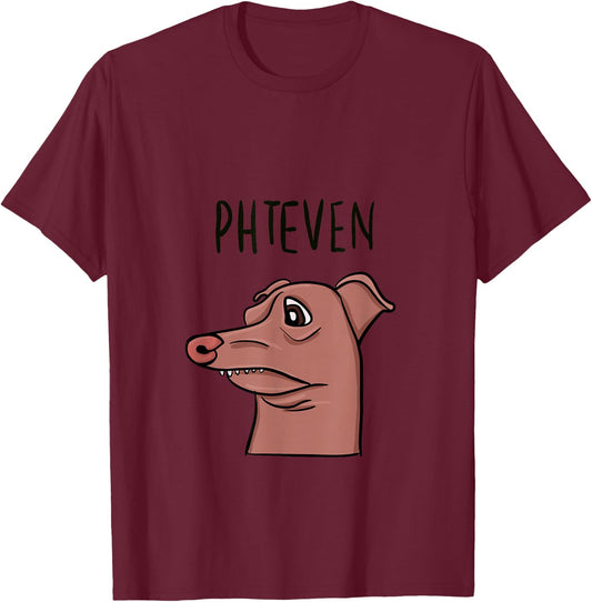 Meme Dog Phteven Funny Dog T-Shirt - T-Shirt | Maroon