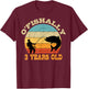 O'Fishally 3 Years Old Fishing Birthday Theme Party 3rd T-Shirt - T-Shirt | Maroon