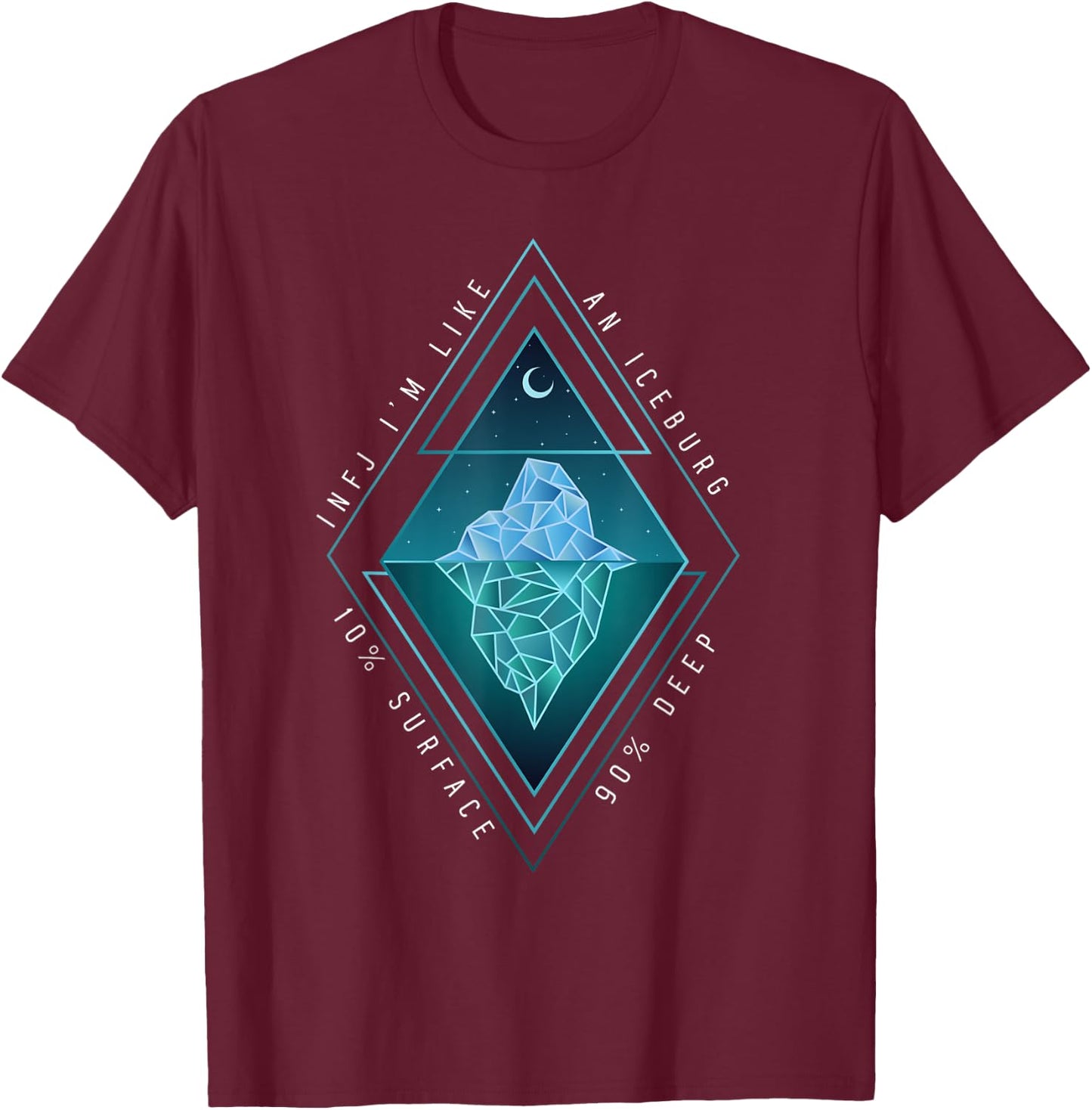 INFJ Pride - INFJ I'm Like An Iceburg 10% Surface 90% Deep T-Shirt - T-Shirt | Maroon