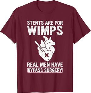 Heart Surgery Survivor After Surgery Recovery Men Bypass T-Shirt - T-Shirt | Maroon