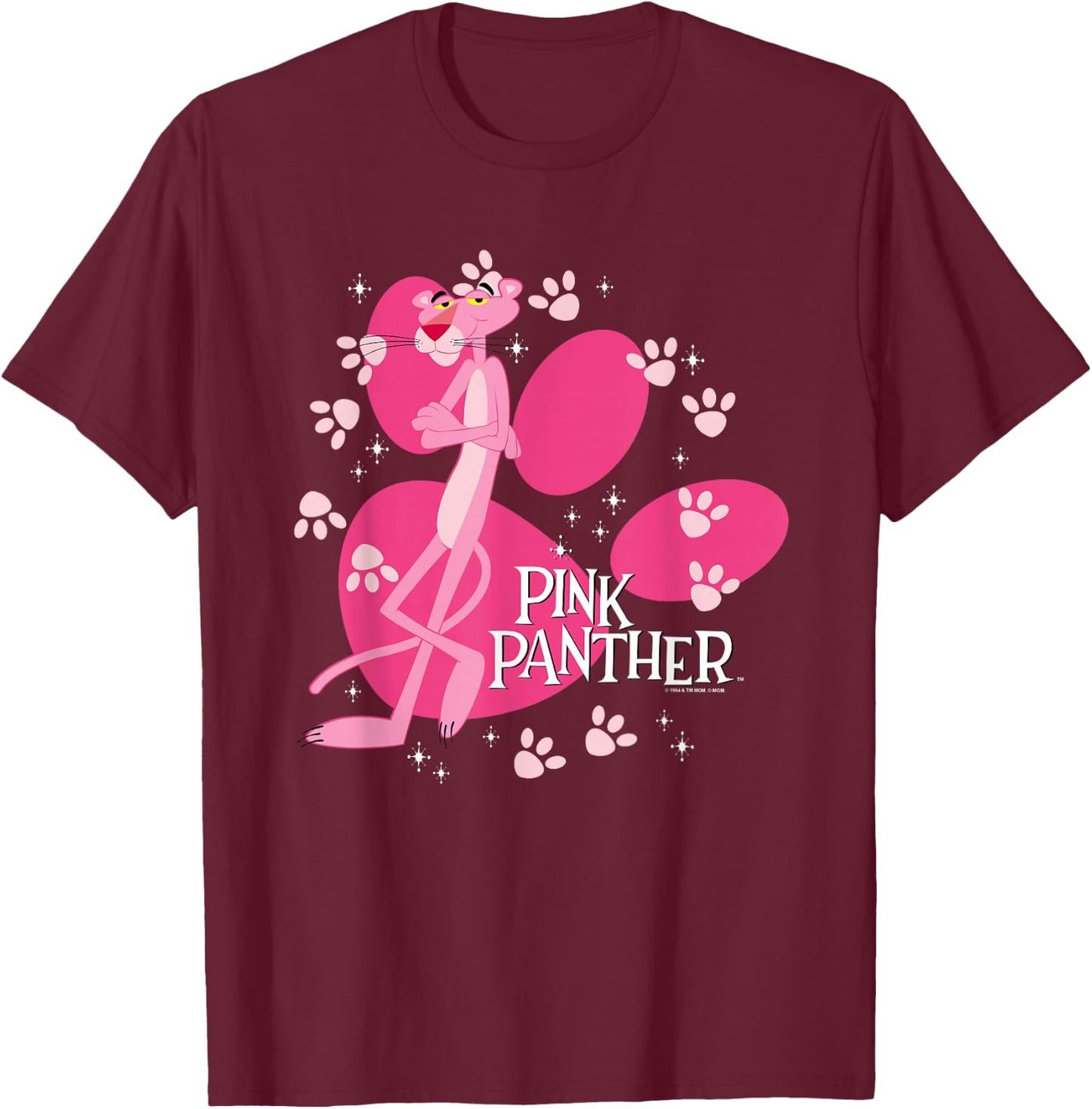 Pink Panther Walk All Over T-Shirt - T-Shirt | Maroon