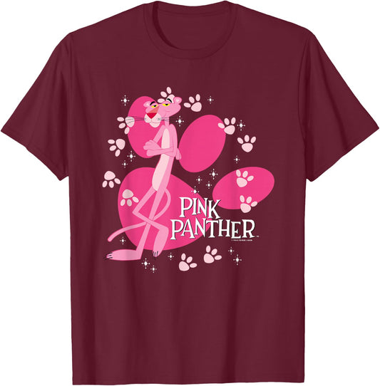 Pink Panther Walk All Over T-Shirt - T-Shirt | Maroon
