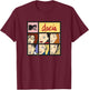 Daria Character Squares T-Shirt - T-Shirt | Maroon