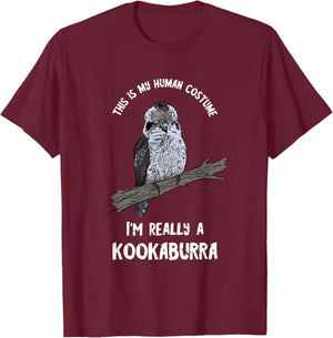 Kookaburra Bird Human Costume Laughing Bird Ornithology T-Shirt - T-Shirt | Maroon
