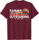 Farmer Definition Funny Tractor Rider Farming Dad Grandpa T-Shirt - T-Shirt | Maroon