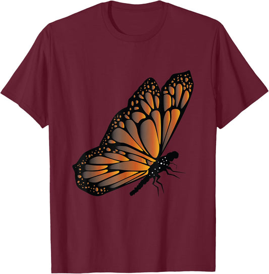 Insect Monarch Butterflies Entomology Monarch Butterfly T-Shirt - T-Shirt | Maroon