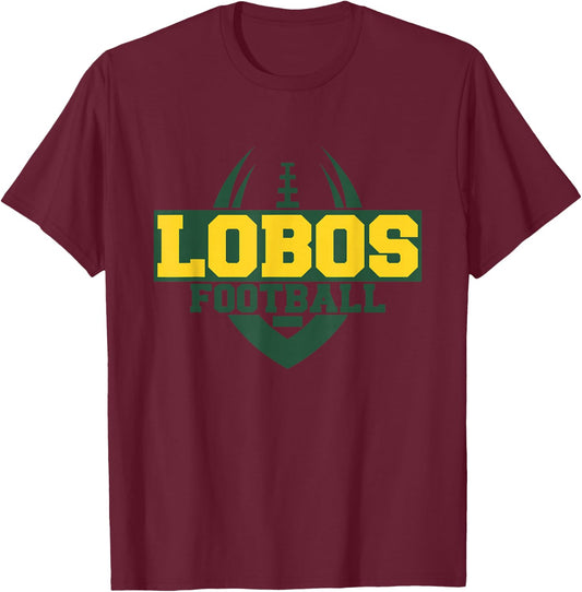 Longview Lobos Football T-Shirt - T-Shirt | Maroon
