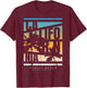 California Venice Beach American Surfing Co T-Shirt - T-Shirt | Maroon