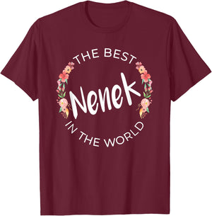 Best Nenek In The World Indonesian Grandma Mother’s Day T-Shirt - T-Shirt | Maroon