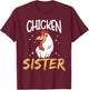 Chicken Sister Keeper Rooster Poultry Chickens Chicken T-Shirt - T-Shirt | Maroon
